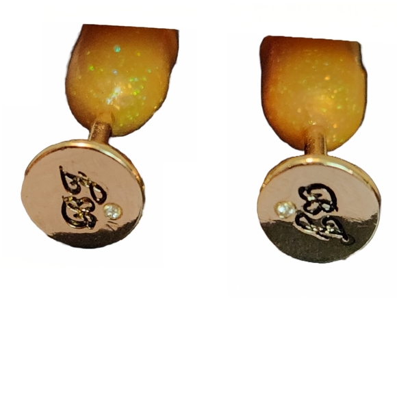 Betsey Johnson Orange cocktail Earrings - Picture 2 of 3